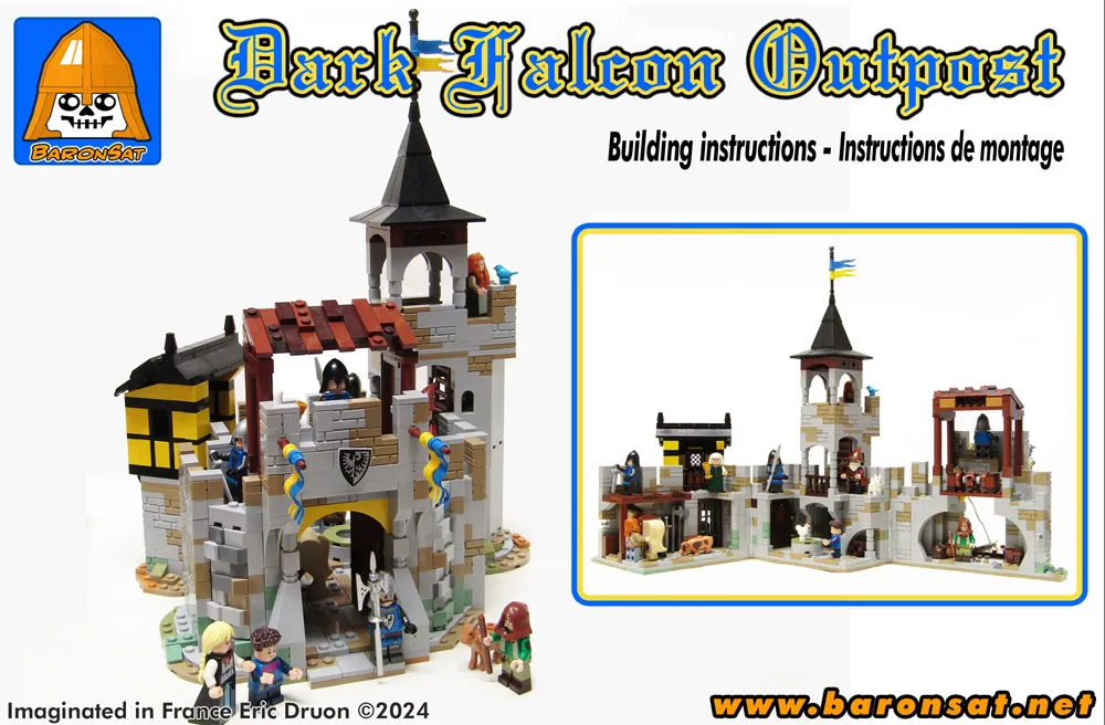 Black Falcon Outpost Instructions Drawbridge lego moc